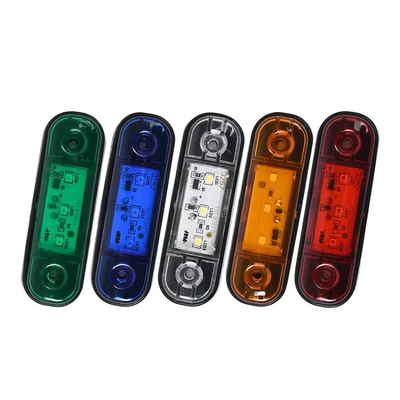Led Amber Red White Green Blue Truck Side Marker Light 12-24v Universal Voltage 