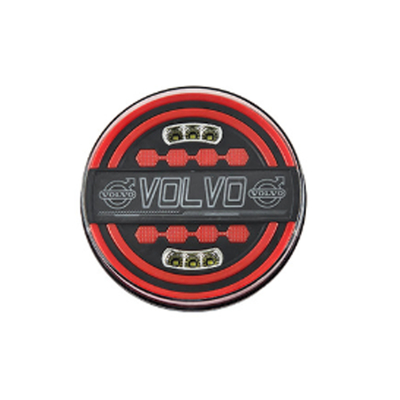New Style 4 Inch 24V LED Round Trailer Tail Lights Flowing Lights Rear Lamps for VOLVO Trucks