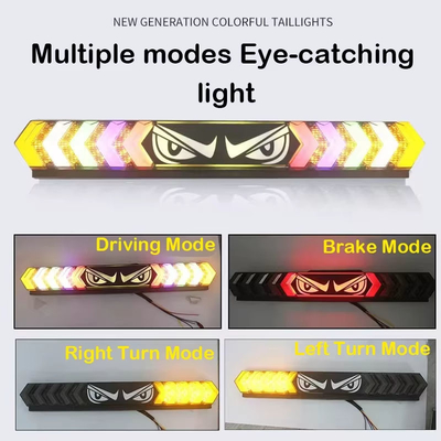 New Car Devil Eyes Tail Light Trailer Trucks Car LED Rear Tail Light Red Amber DRL Turn Signal Rear Lamps for Truck Taillight