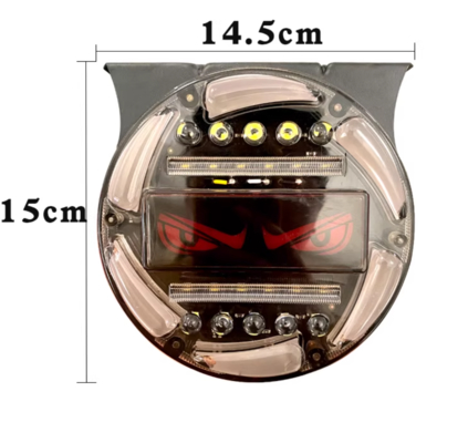 truck LED rear tail light multifunction blinker light angel eyes high brightness turn signal brake lights running water blinker