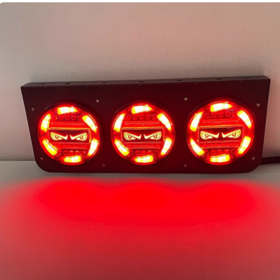 Truck LED five-inch trailer high brightness waterproof triple brake burst flash steering rear combination rear tail light