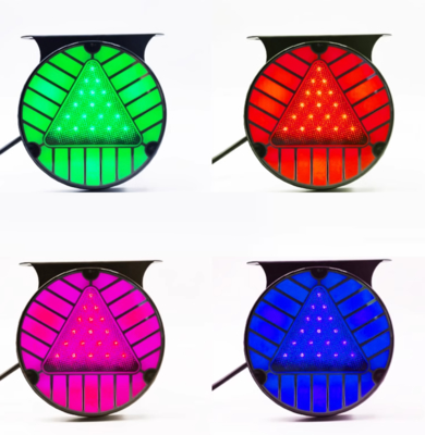 New truck 12v24v motorbike pilot dazzle colour high brightness waterproof LED brake driving flash warning tail light