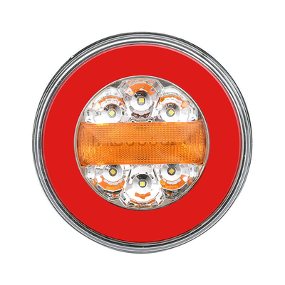 High-performance 12-24v Truck Led Tail Light 5.5inch Round Brake Turn Tail Lights for Truck White Red Amber