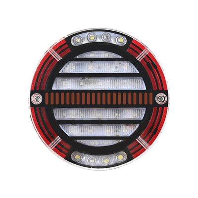12V 24V Brake Driving Stop Flow Turn Signal Reverse Truck Side Light Round Red Led Trailer Tail Light for Car