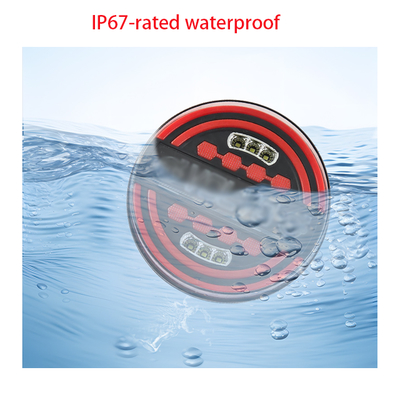 New Style 4 Inch 24V LED Round Trailer Tail Lights Flowing Lights Rear Lamps for VOLVO Trucks