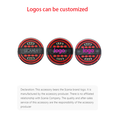 New Style 4 Inch 24V LED Round Trailer Tail Lights Flowing Lights Rear Lamps for VOLVO Trucks