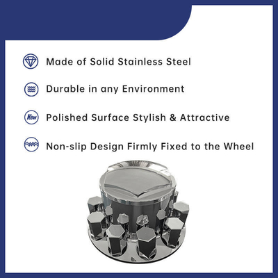 Chrome Truck Axle Cover Kit 33mm 32mm ABS Plating Truck Wheel Cover Truck Parts