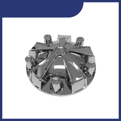 Custom Chrome Removable Hub Caps Cover Kit 33mm 32mm Front Rear Semi Truck Wheel Axle Covers